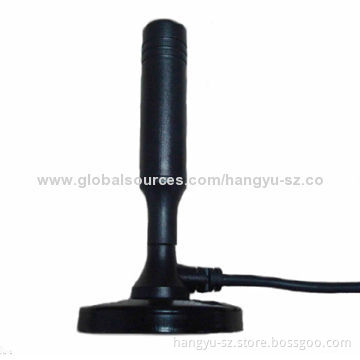 5.0dBi DVB-T Antenna with 174 to 230/470 to 860MHz Frequency Range, Measures 63 x 129mm